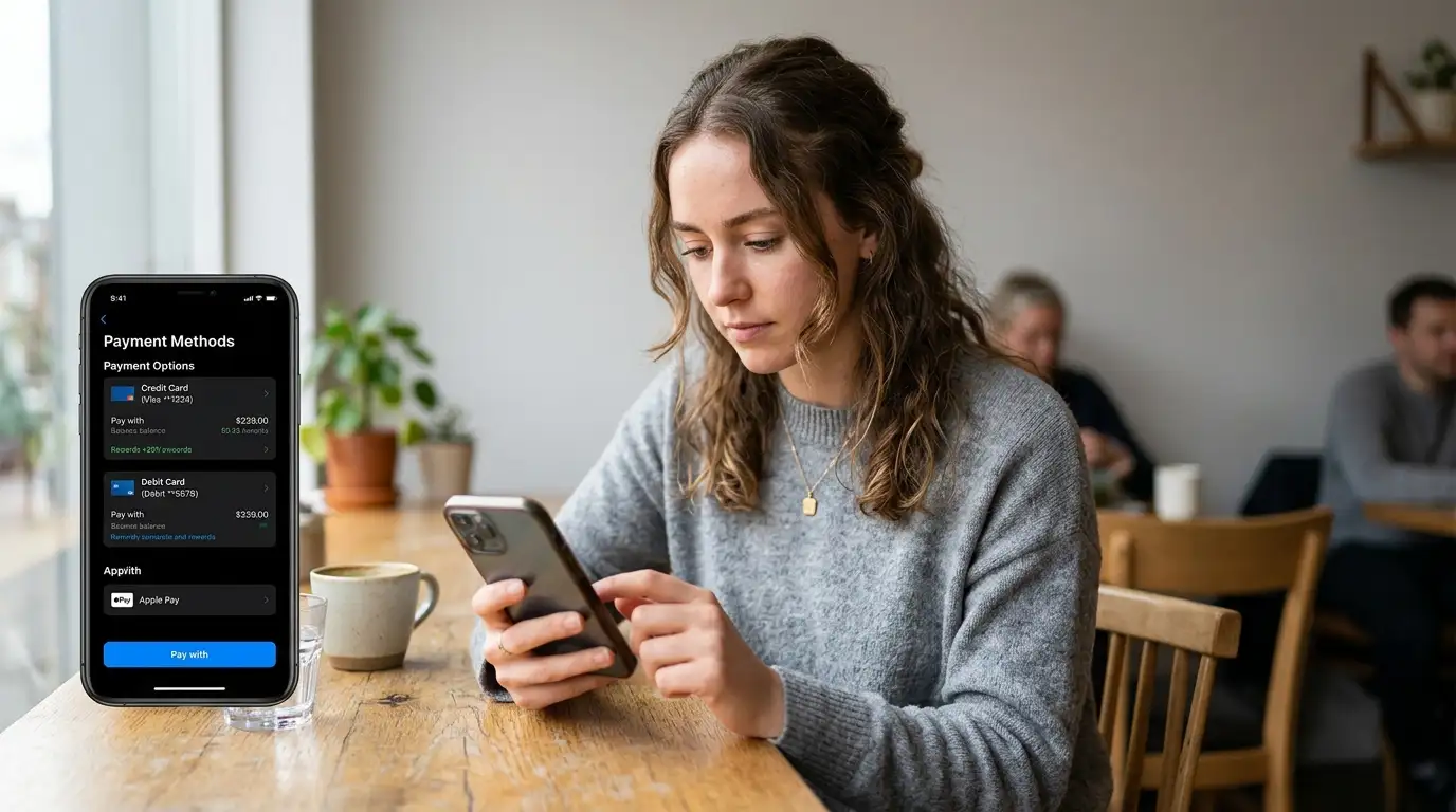 Hráč zvažuje různé platební metody na telefonu místo SMS