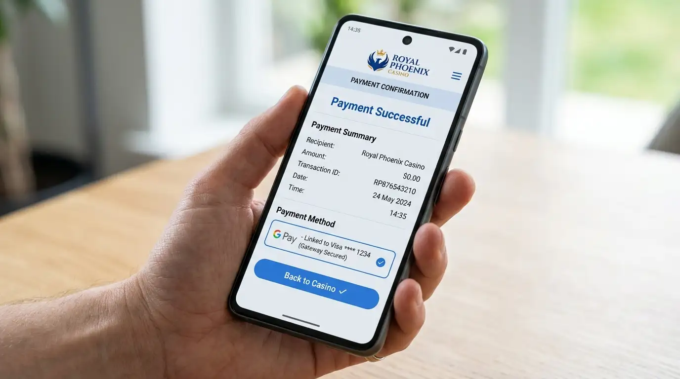 Obrazovka telefonu s mobilní platbou O2 přes platební bránu v casinu