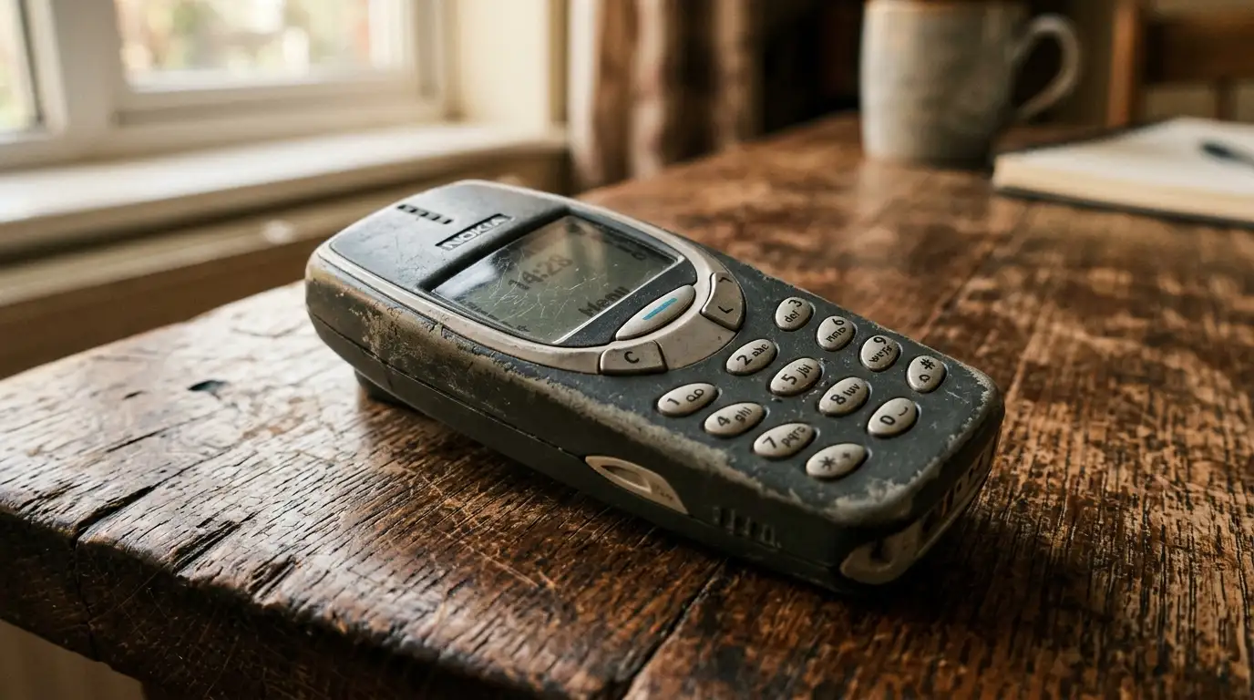 Starší mobilní telefon symbolizující éru volnějších SMS plateb