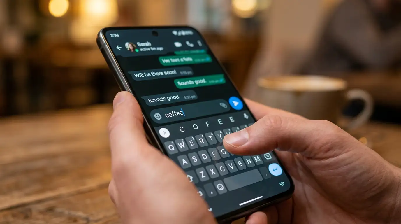 Detail napsaného textu Premium SMS s klíčovým slovem značky